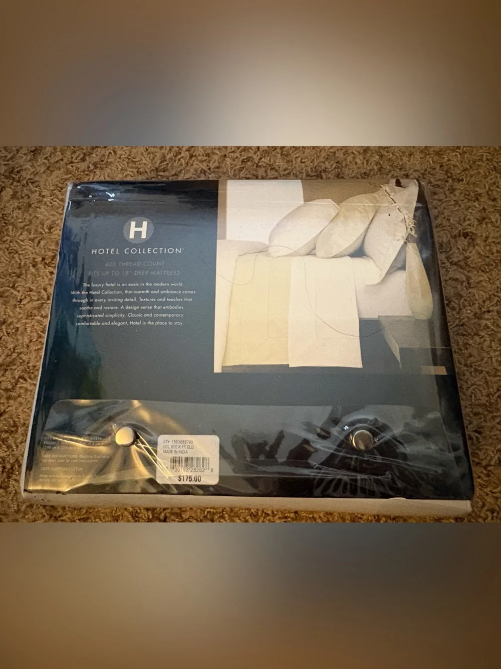 Hotel Collection 100% Egyptian Cotton fitted sheet 600TC Light Blue New